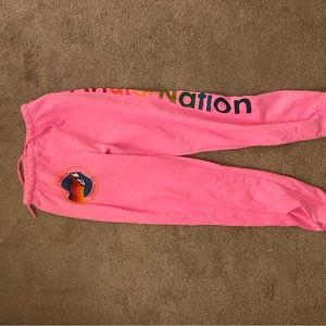 iconic aviator nation hot pink sweatpants